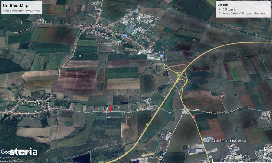 Teren de 3700 mp, în Șura Mică