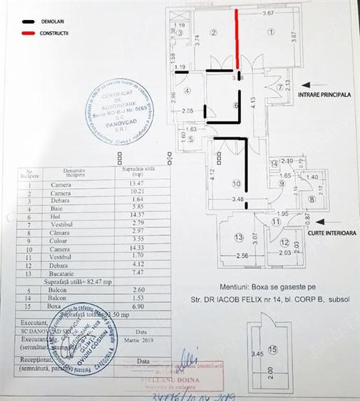 Apartament cu 2 camere decomandat în Eminescu