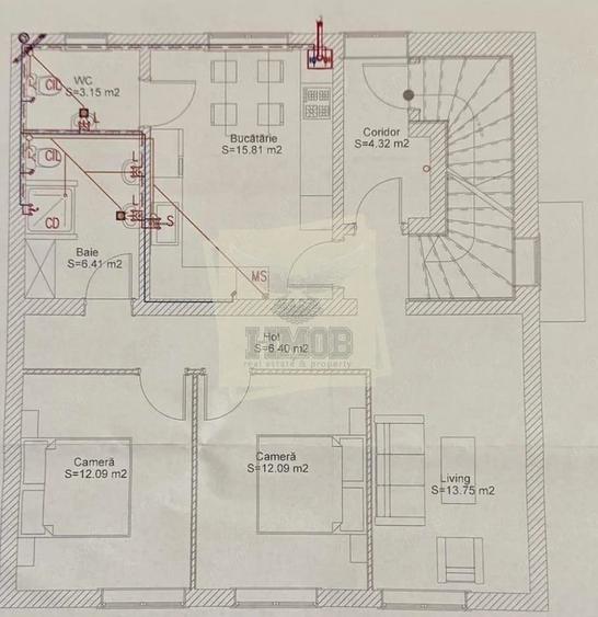 Casă cu 8 camere cu Teren 373 Mp în Lazaret
