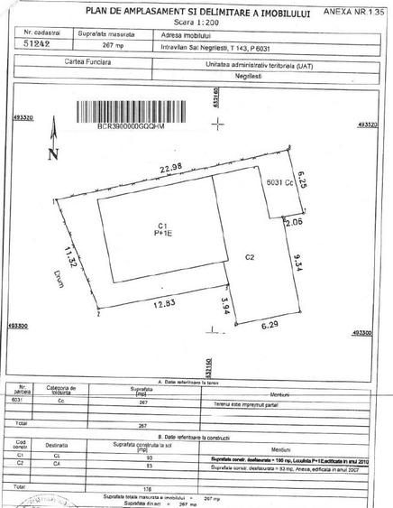 Casă individuală cu 4 camere cu Teren 267 Mp în Negrilești
