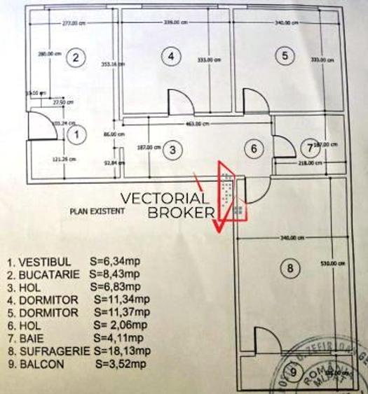 Apartament cu 3 camere decomandat în Titan