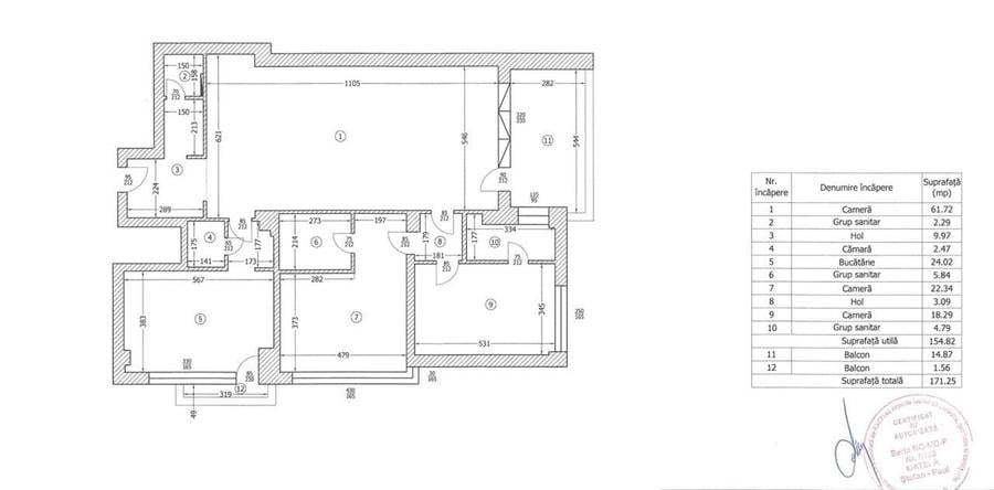 Apartament cu 3 camere în Aviatorilor