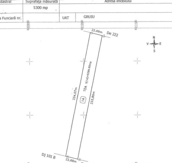Teren agricol extravilan de 5300 mp, în Gruiu