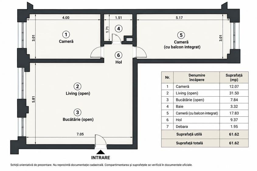 Apartament semidecomandat în Ștefan cel Mare