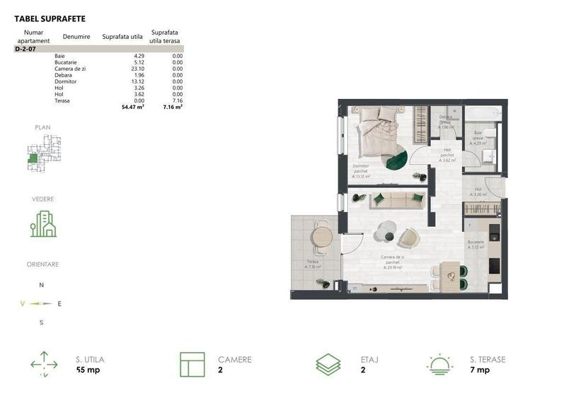 Apartament cu 2 camere, langa Padurea Verde, confort premium - 12