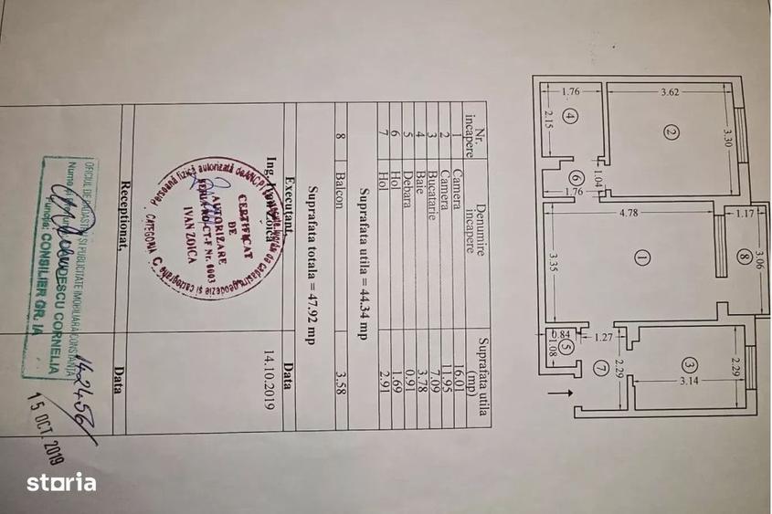 Apartament cu 2 camere în Tomis II