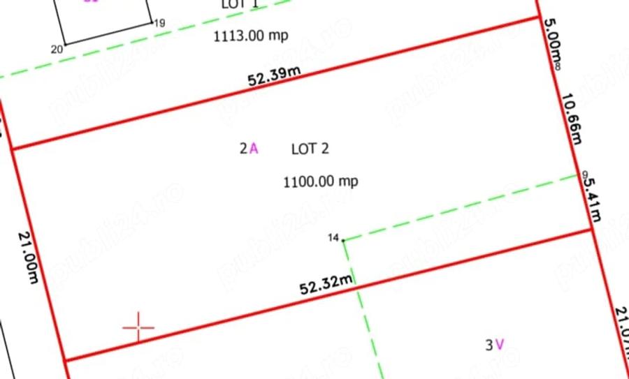 Teren de 1100 mp, în Avântu