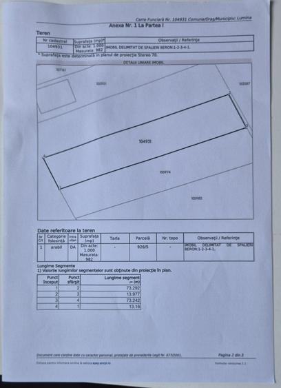 Teren 1000 mp, Oituz (16 min de Constanta) - 2
