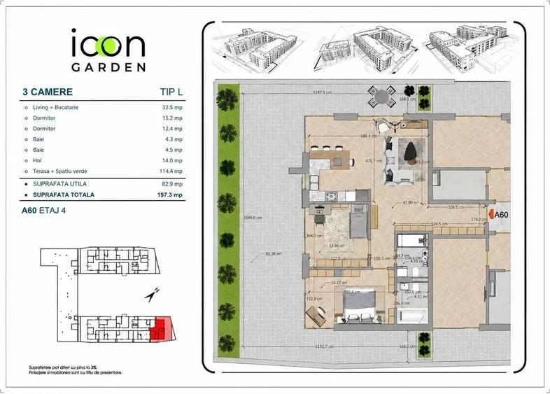 Obor Apartament 3 camere si terasa de 94 mp. Ansamblu nou, finalizat - 12