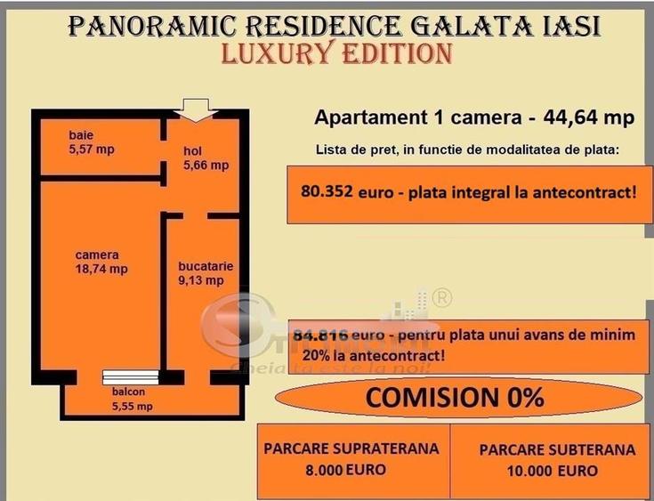 Garsonieră decomandată în Galata
