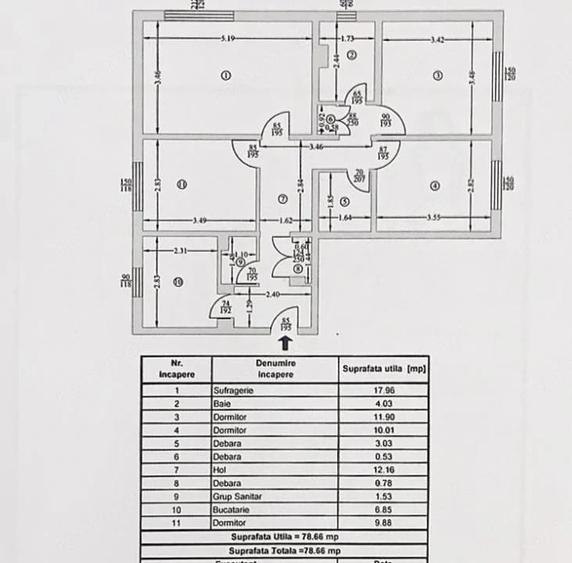 Apartament cu 4 camere decomandat în Tudor Vladimirescu