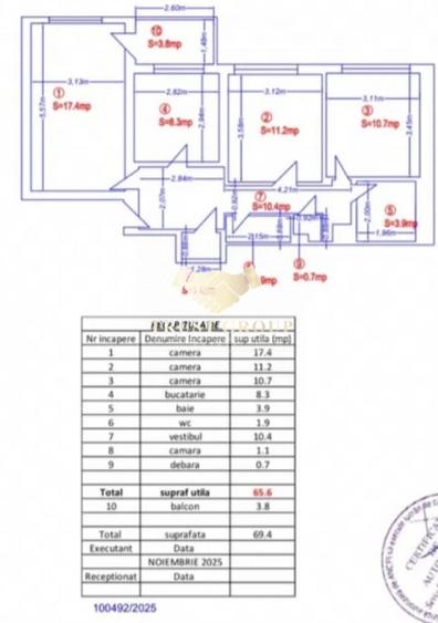 Apartament cu 3 camere decomandat în Ștefan cel Mare