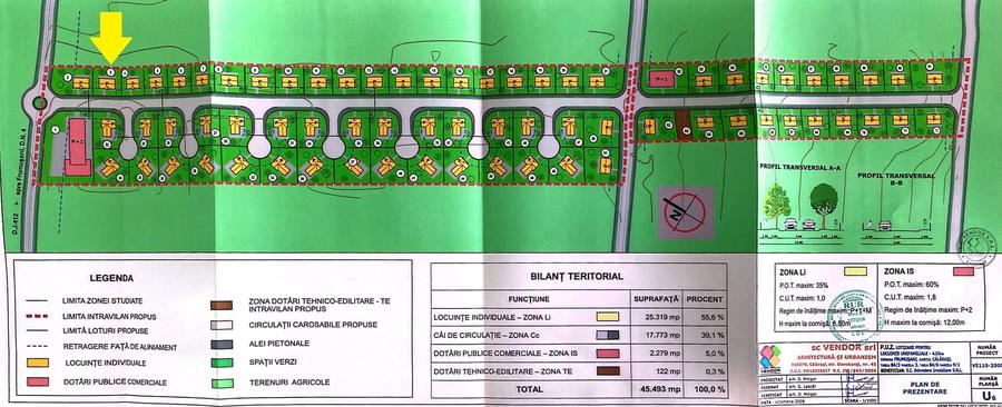 Teren Construcții intravilan de 370 mp, în Frumușani