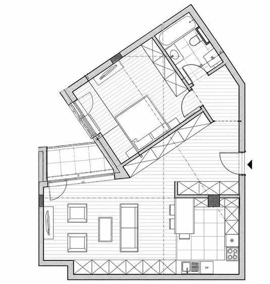 Apartament cu 2 camere în Central