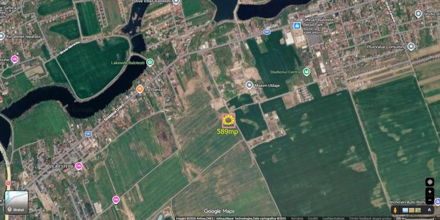 Teren Construcții intravilan de 589 mp, în Balotești
