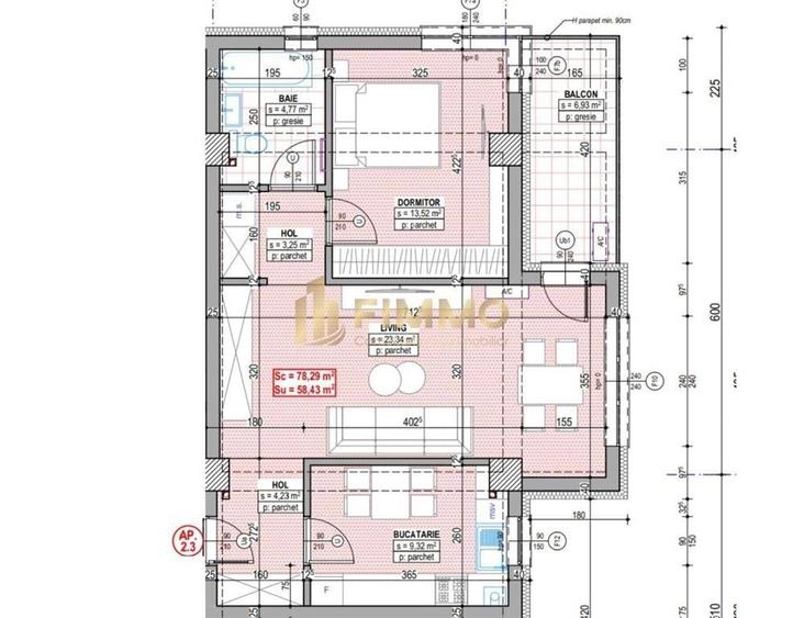 Apartament cu 3 camere în Central