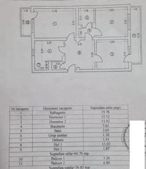APARTAMENT 3 CAMERE DECOMANDAT CONFORT 0 ZONA GROAPA - 9