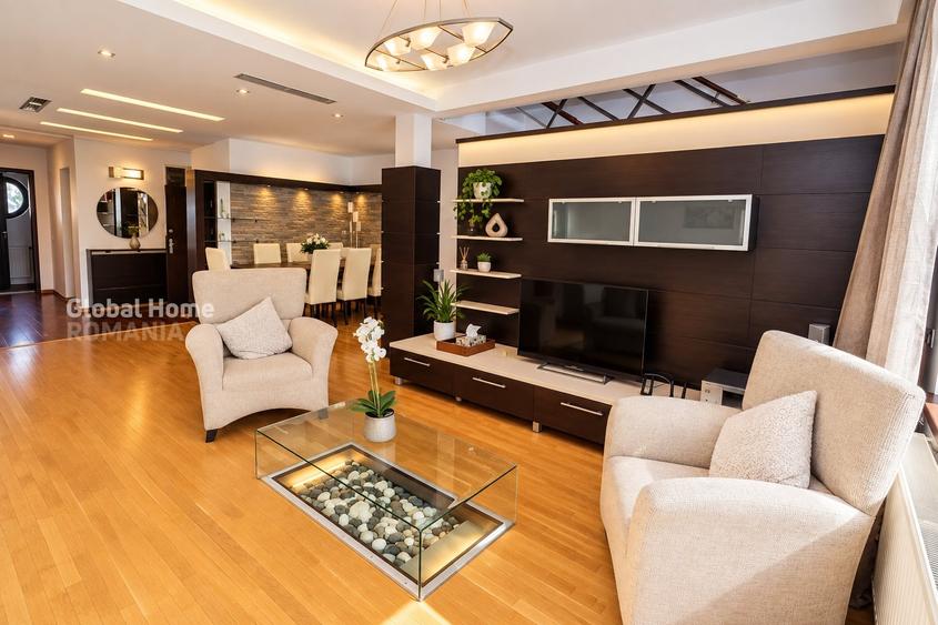 Apartament cu 5 camere decomandat, mobilat în Herăstrău
