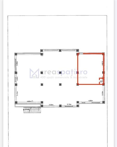 Spațiu comercial, de 56 mp, în Central