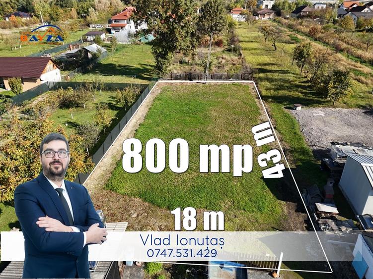Teren Construcții intravilan de 800 mp, în Tăuții-Măgherăuș