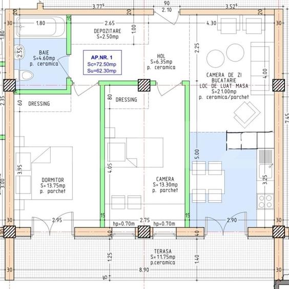 Apartament cu 3 camere decomandat în Independenței