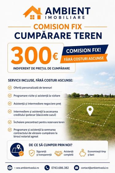 Teren de 700 mp, în Traian