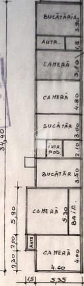 Casă individuală cu 5 camere cu Canalizare în Semicentral