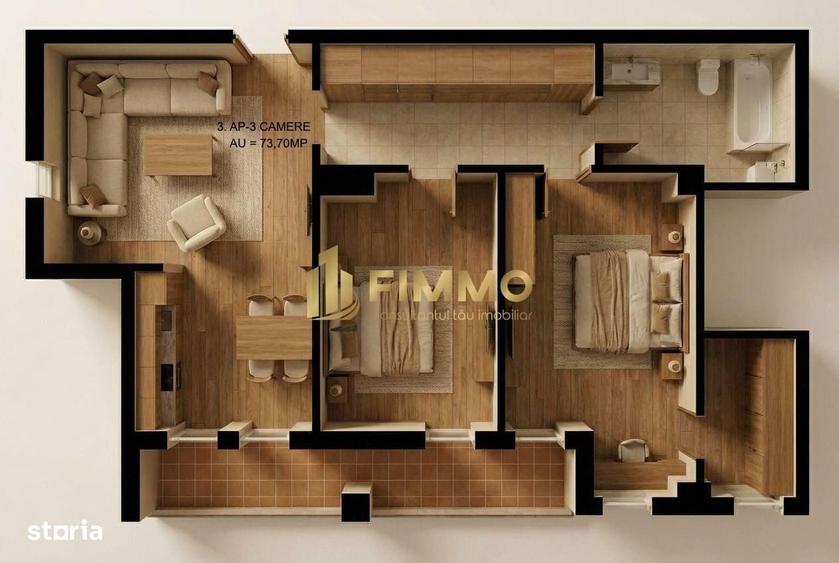 Apartament 3 cam | 82mp | Bloc Nou | Burdujeni | ID:1925 - 1