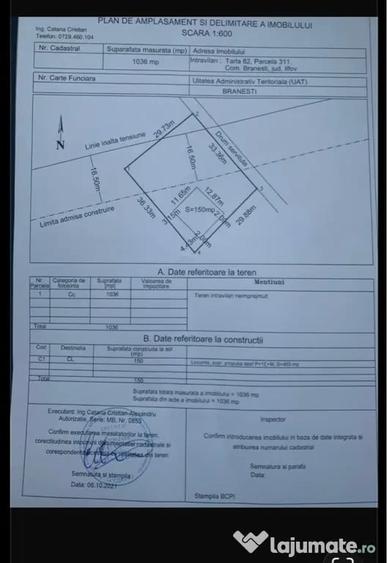 Teren de 1036 mp, în Central