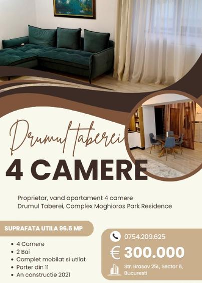 Apartament cu 4 camere decomandat, mobilat în Drumul Taberei