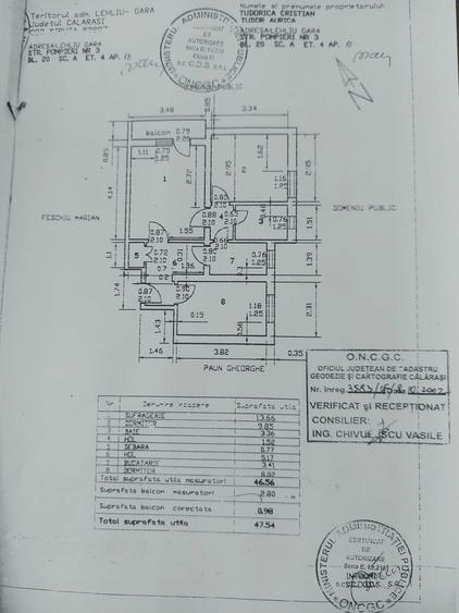 Apartament cu 3 camere decomandat în Lehliu