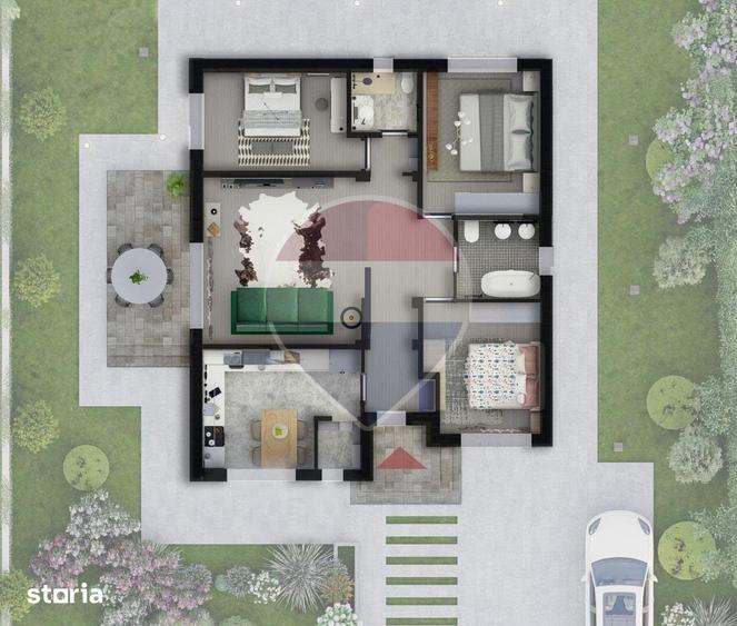Casă cu 4 camere cu Teren 600 Mp în Cornetu