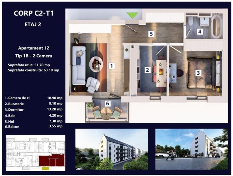 Apartamente noi cu 2 si 3 camere -Rasnov - 6