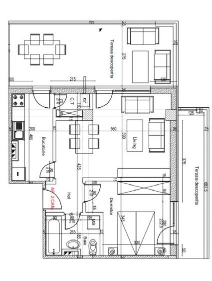 Apartament cu 2 camere semidecomandat în Albert