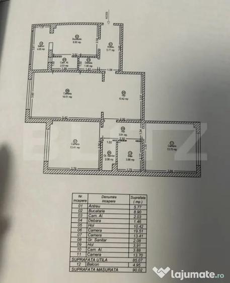 Apartament cu 3 camere decomandat în Punctele Cardinale