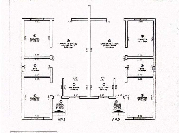 Duplex cu 3 camere cu Canalizare în Moșnița Nouă