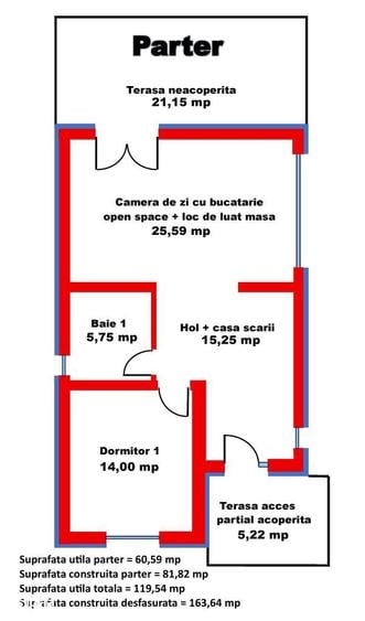 Casă cu 5 camere cu Teren 405 Mp în Oncea