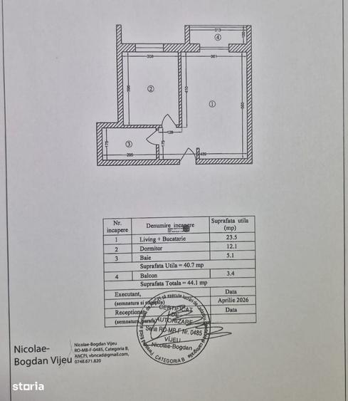 Apartament cu 2 camere în Central