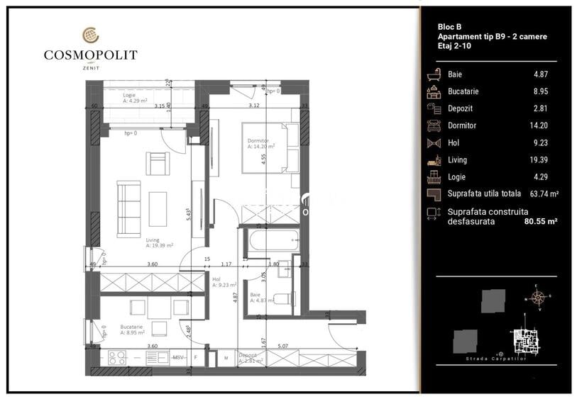 Apartment Premium | Zona Răcădău | 64 MP - 13