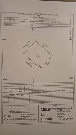 Teren de 2700 mp, în Merei