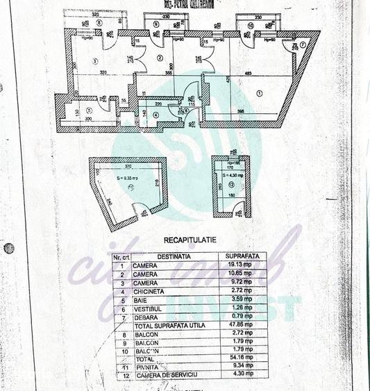 Apartament cu 3 camere semidecomandat în Cotroceni