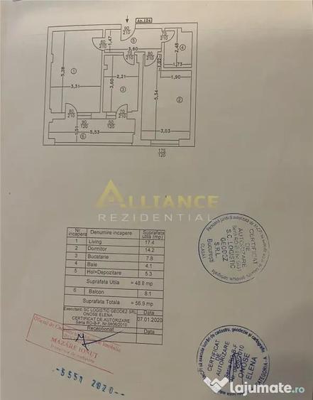 Apartament cu 2 camere decomandat în Berceni