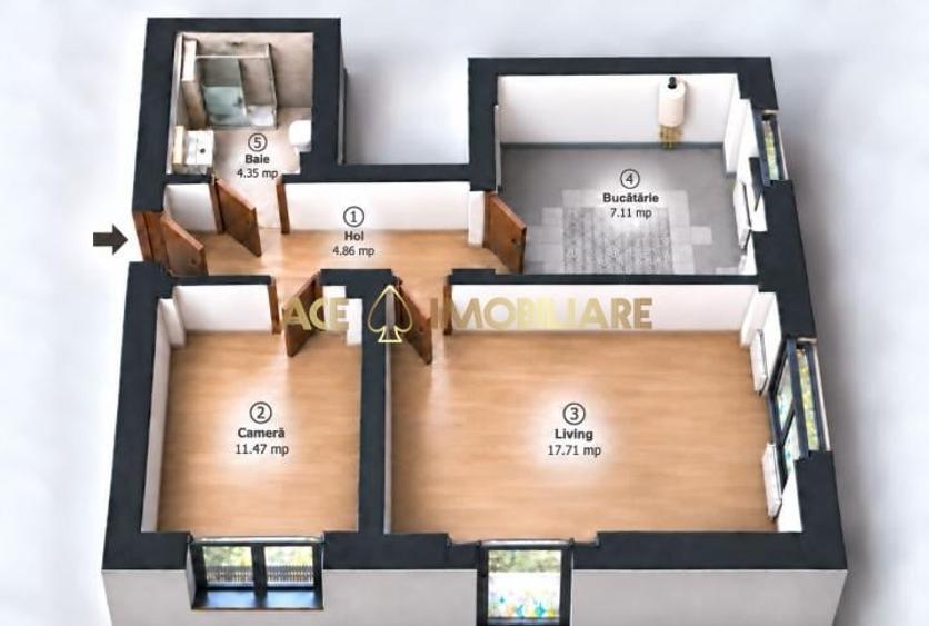 Apartament cu 2 camere decomandat în Bucureștii Noi