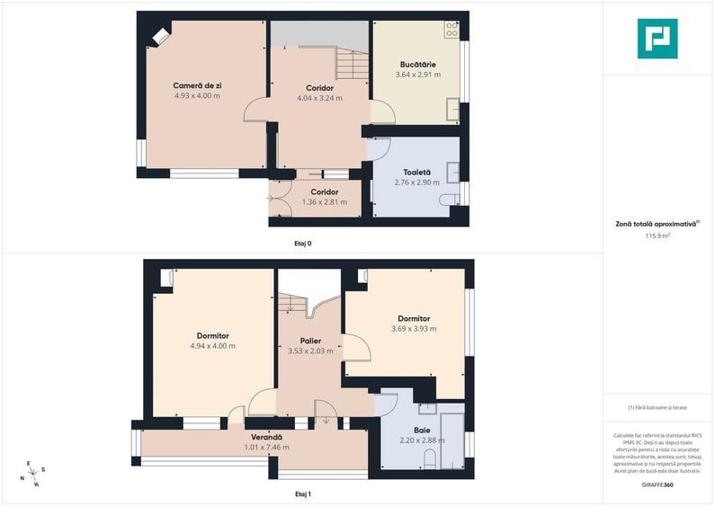 Casă cu 3 camere cu Teren 184 Mp în Pipera