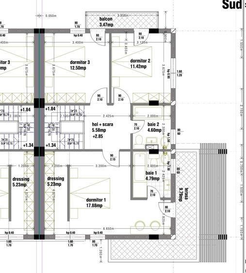Duplex cu 4 camere cu Garaj în Păulești