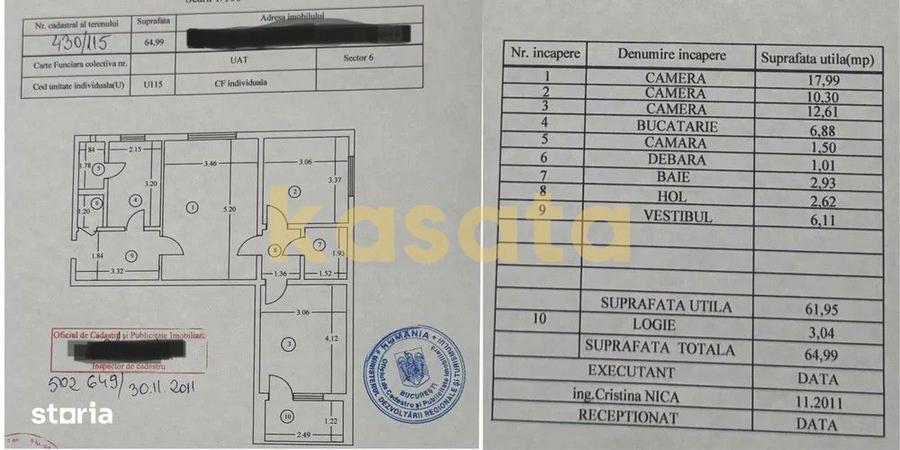 Apartament cu 3 camere, mobilat în Valea Ialomiței