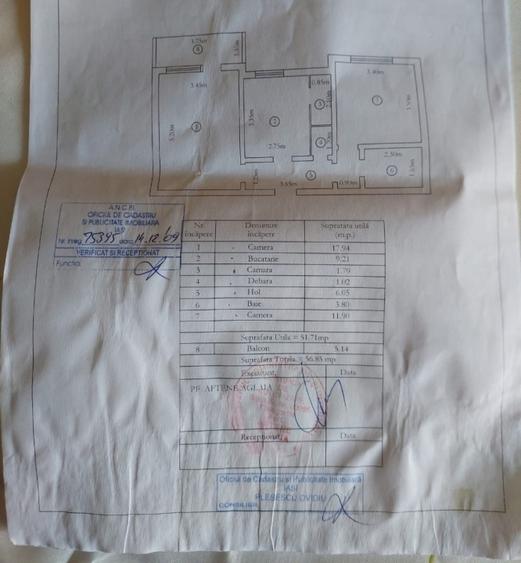 Apartament cu 2 camere decomandat în Oancea