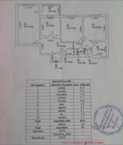 Apartament cu 3 camere decomandat în Dristor