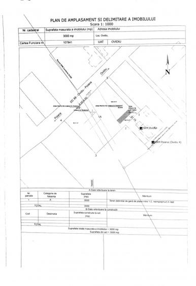 Teren Construcții intravilan de 3000 mp, în Ovidiu