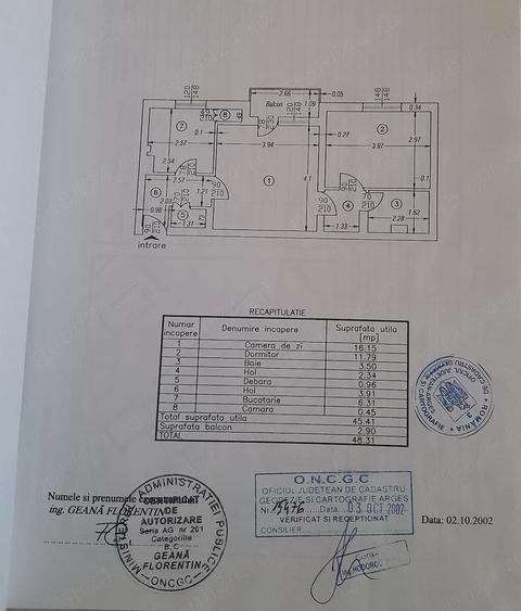 Apartament cu 2 camere semidecomandat în Ceair